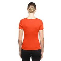 Women's New Era Orange Baltimore Orioles Throwback Lace Up T-Shirt