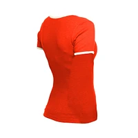 Women's New Era Orange Baltimore Orioles Throwback Lace Up T-Shirt