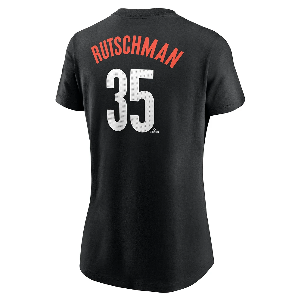 Women's Nike Adley Rutschman Black Baltimore Orioles City Connect Fuse Name & Number T-Shirt