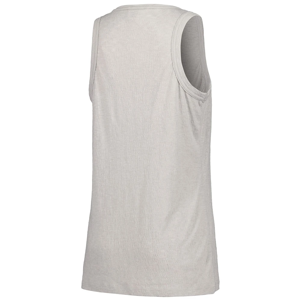 Women's Soft as a Grape Gray Baltimore Orioles Gauze High Neck Tank Top