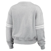 Women's WEAR by Erin Andrews Heather Gray Baltimore Orioles Domestic Crest Pullover Sweatshirt