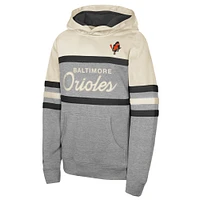 Youth Mitchell & Ness  Cream Baltimore Orioles Head Coach Pullover Hoodie