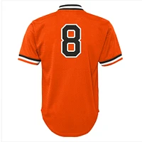 Youth Mitchell & Ness Cal Ripken Jr. Orange Baltimore Orioles Cooperstown Collection Mesh Batting Practice Jersey