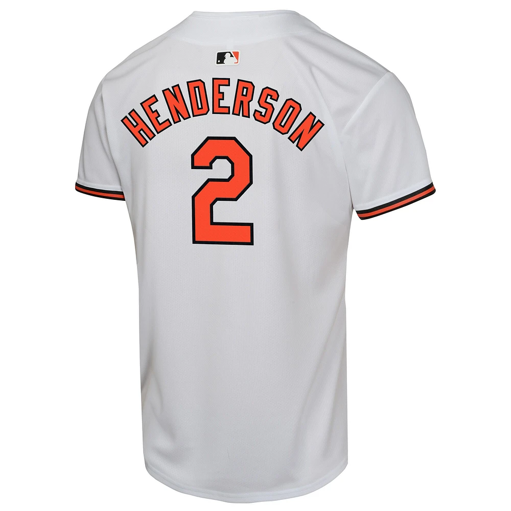 Youth Nike Gunnar Henderson White Baltimore Orioles Home Game Player Jersey