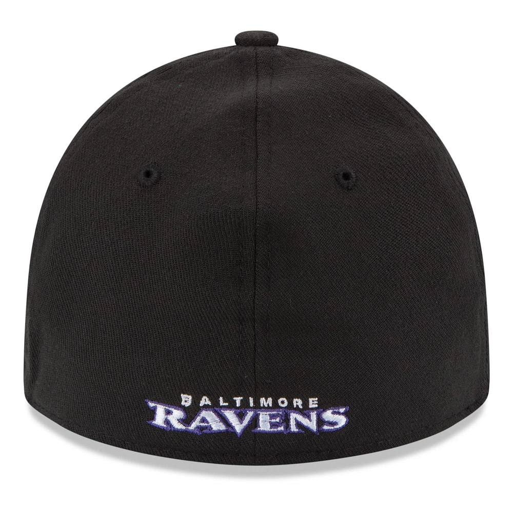 Baltimore Ravens New Era 39THIRTY Team Classic Flex Hat - Black