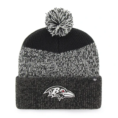 V111020 RAV BKB NFL Chapeau en tricot à revers statique avec pompon POM F-STATC03ACE-BKB
