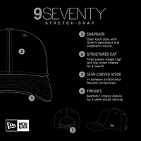 Men's New Era  Navy/Black Baltimore Ravens Adventure Drinks Pattern 9SEVENTY Stretch-Snap Hat