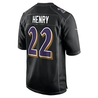 Men's Nike Derrick Henry Carbon Black Baltimore Ravens Fashion Jersey