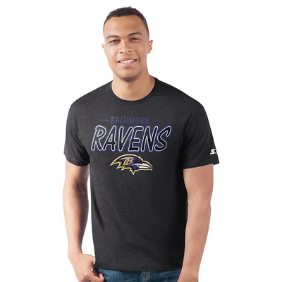T-shirt Prime Time pour homme, noir, avec logo Starter des Baltimore Ravens