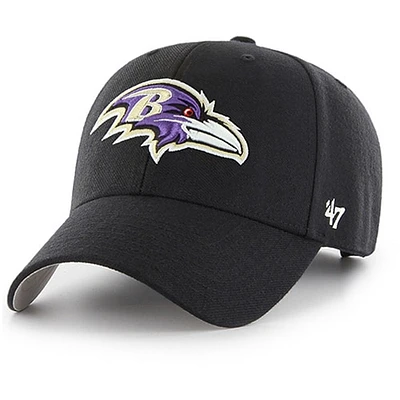 Casquette réglable '47 Black Baltimore Ravens MVP pour homme