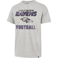 Men's '47 Heathered Gray Baltimore Ravens Dozer Franklin Lightweight T-Shirt