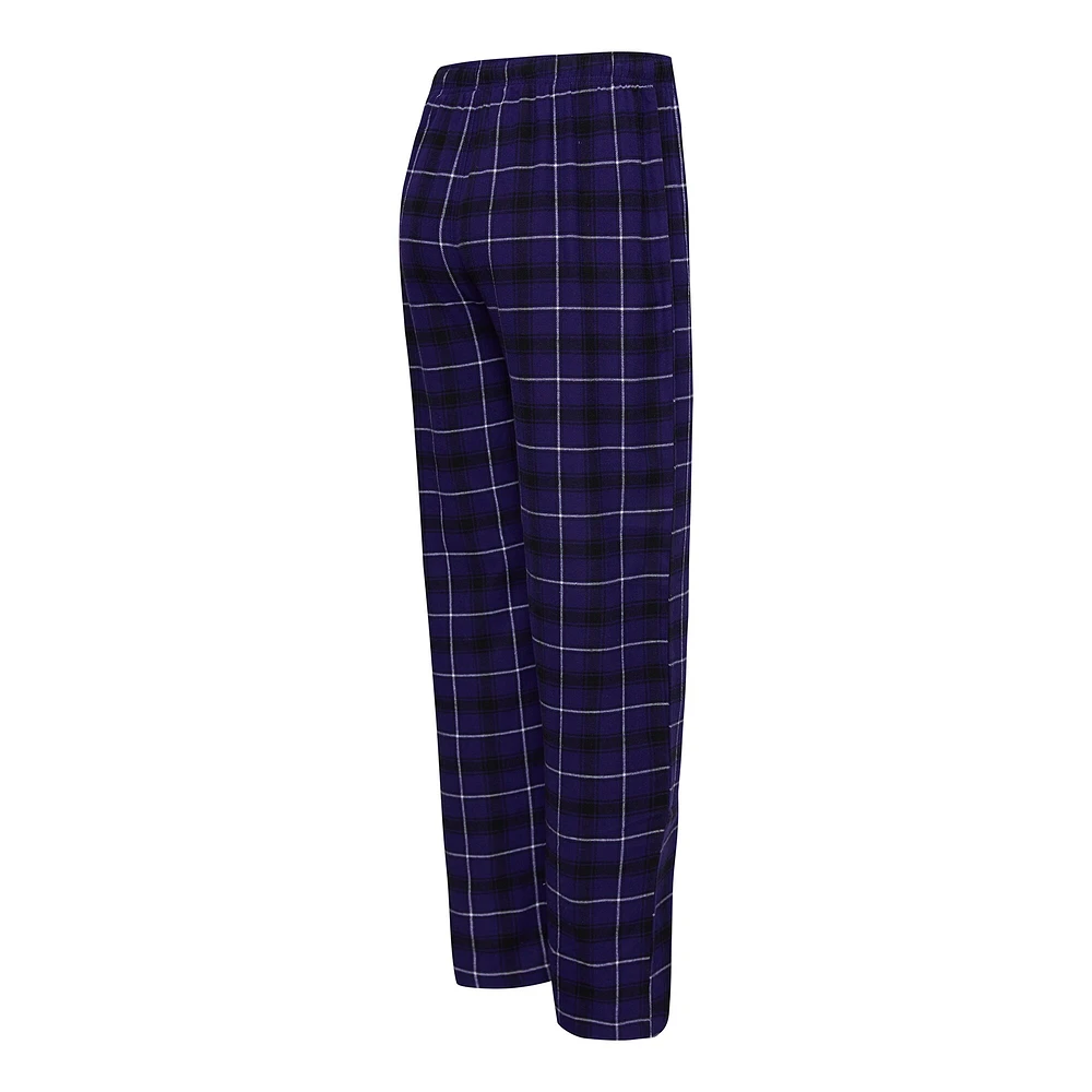 Ensemble de nuit pour hommes Concepts Sport violet/noir Baltimore Ravens Arctic T-shirt et pantalon pyjama