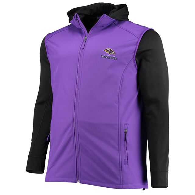 Veste à capuche zippée intégrale Dunbrooke pour hommes Baltimore Ravens Tailles Big & Tall Alpha violet/noir