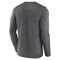 Men's Fanatics  Heather Charcoal Baltimore Ravens Blackout Lateral Long Sleeve T-Shirt
