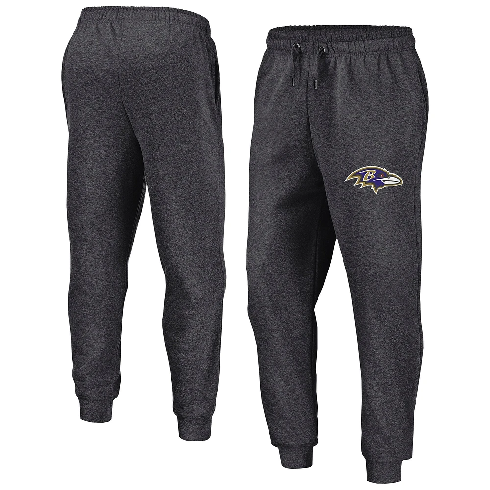 Men's Fanatics Heather Charcoal Baltimore Ravens Boost Fleece Joggers