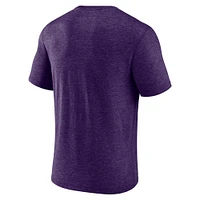 T-shirt Sporting Chance fanatiques violet chiné pour hommes Baltimore Ravens