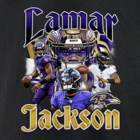 Men's Fanatics Lamar Jackson Black Baltimore Ravens Notorious Player Graphic T-Shirt