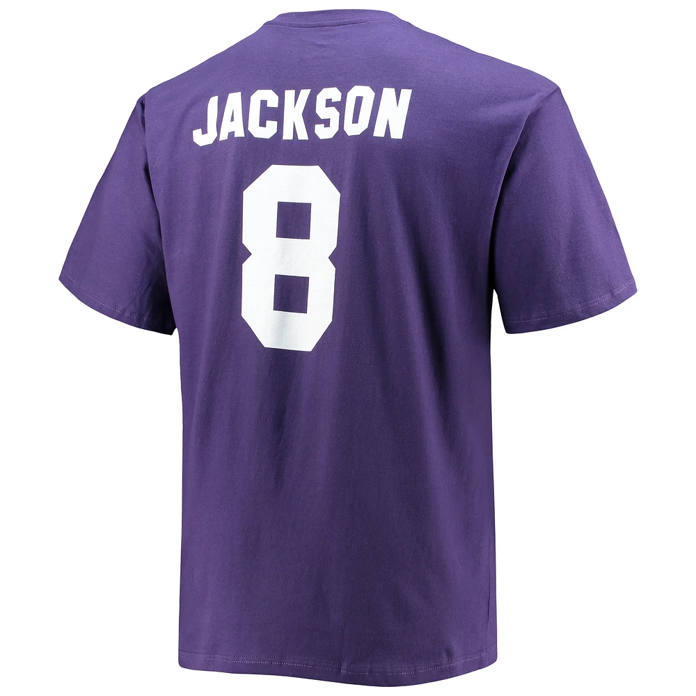 Men's Fanatics Lamar Jackson Purple Baltimore Ravens Big & Tall Player Name Number T-Shirt