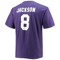Men's Fanatics Lamar Jackson Purple Baltimore Ravens Big & Tall Player Name Number T-Shirt