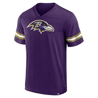 Men's Fanatics  Purple Baltimore Ravens Jersey Tackle V-Neck T-Shirt