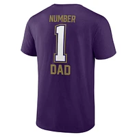 Men's Fanatics Purple Baltimore Ravens #1 Dad T-Shirt