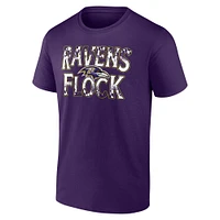 Men's Fanatics Purple Baltimore Ravens Flock T-Shirt