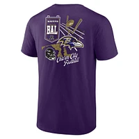 Men's Fanatics Purple Baltimore Ravens Split Zone T-Shirt