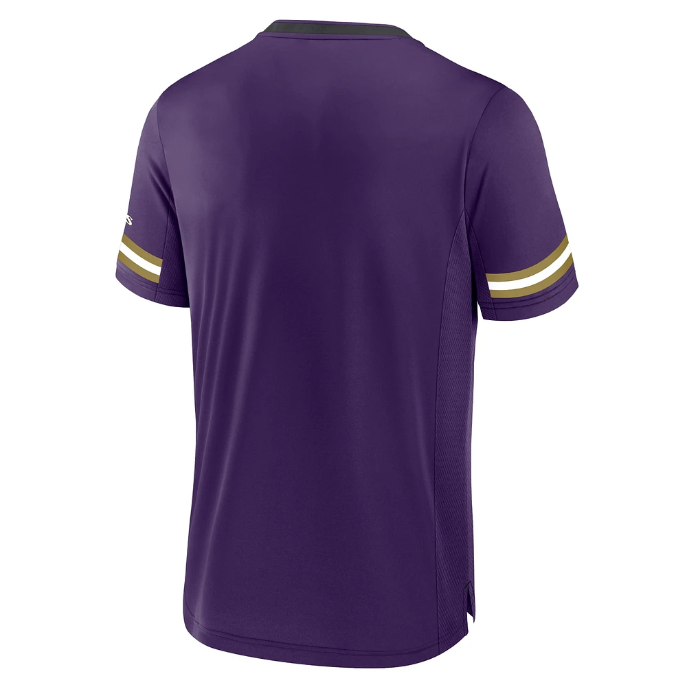 Men's Fanatics Purple Baltimore Ravens Stripe Stacking T-Shirt