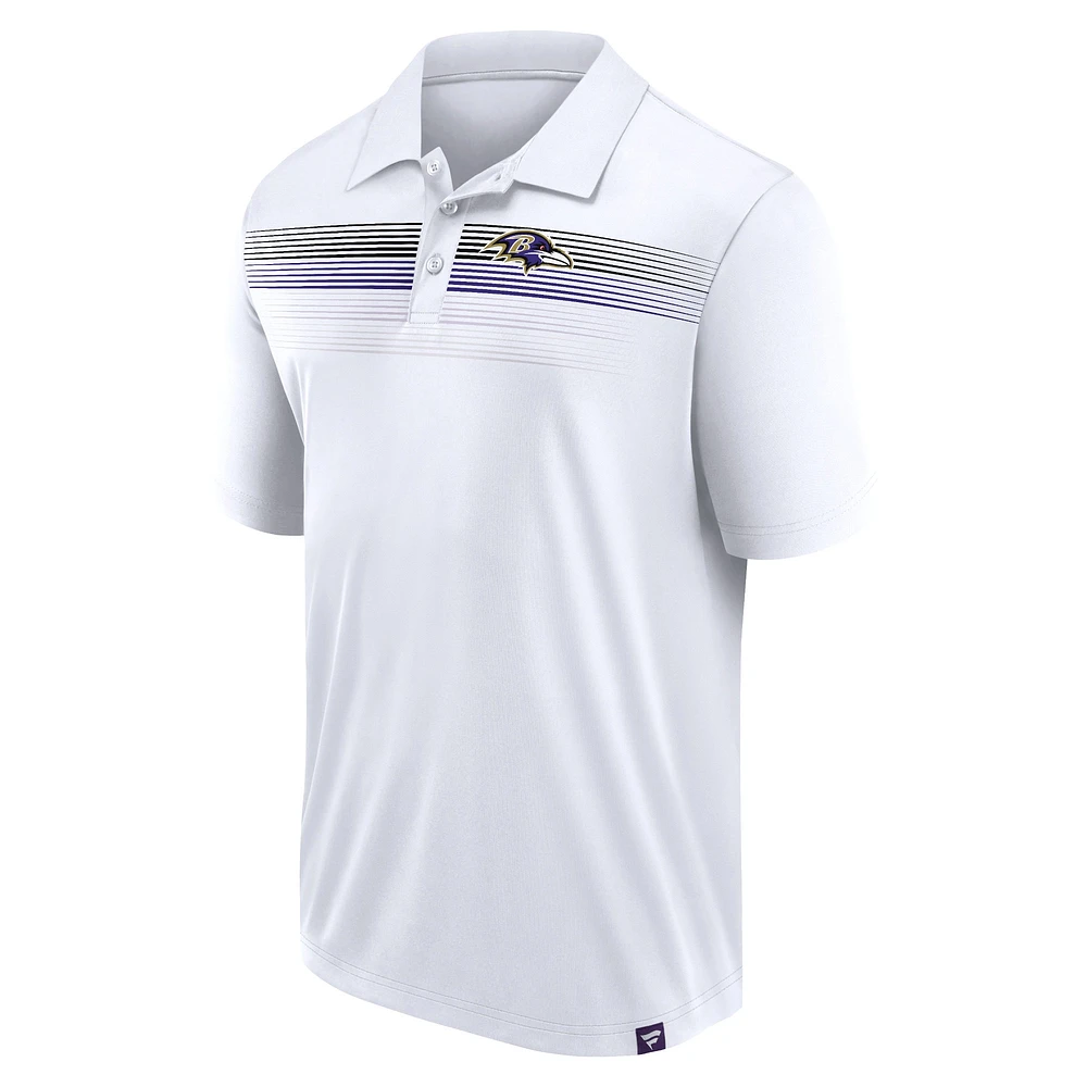 Men's Fanatics White Baltimore Ravens Big & Tall Sublimated Polo