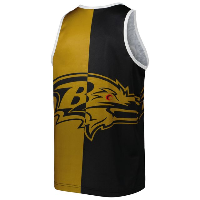 Débardeur pour homme Mitchell & Ness Ray Lewis Noir/Or Baltimore Ravens Retired Player Graphic