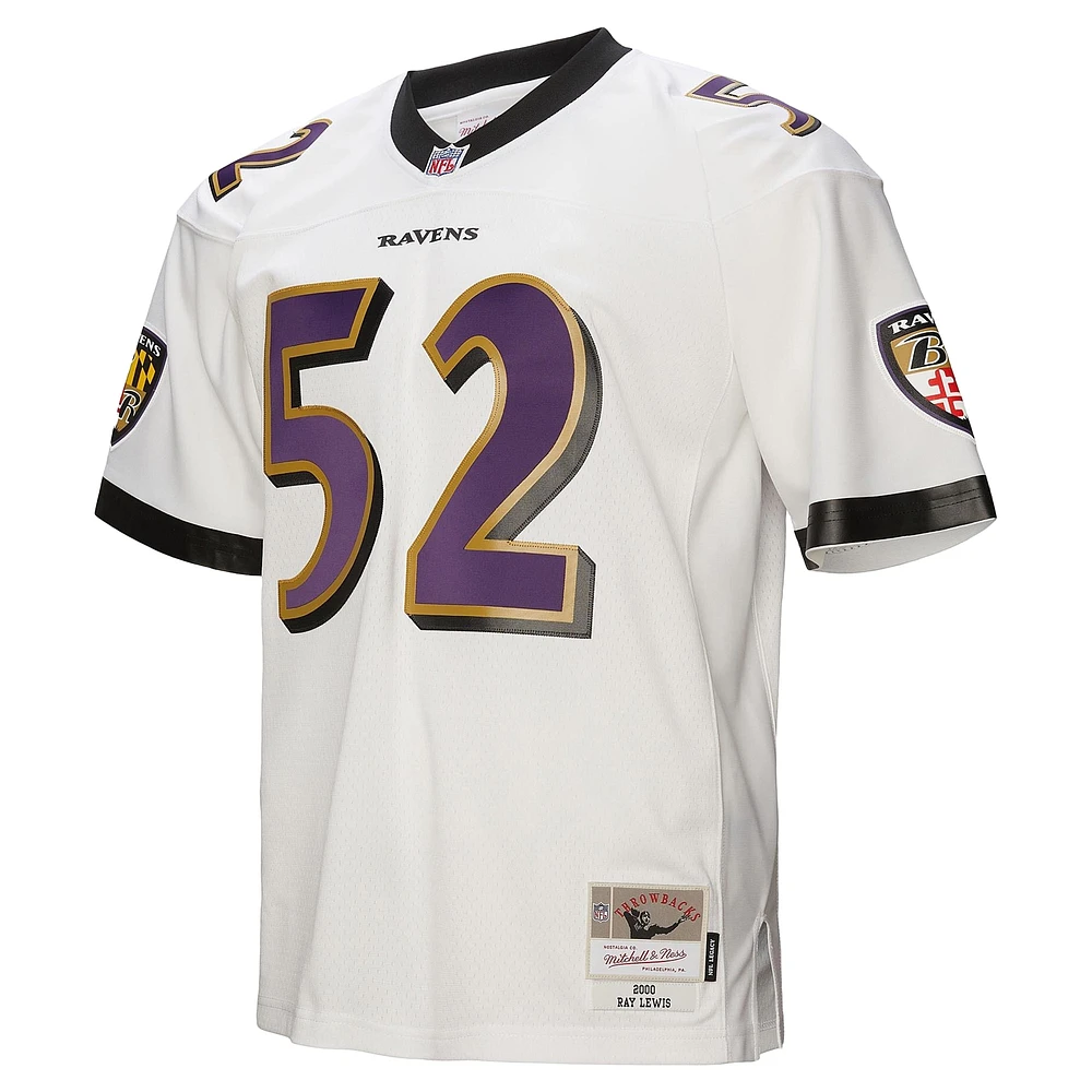 Men's Mitchell & Ness Ray Lewis White Baltimore Ravens 2000 Legacy Replica Jersey