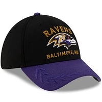 Men's New Era Black/Purple Baltimore Ravens 2025 NFL Draft 39THIRTY Flex Hat