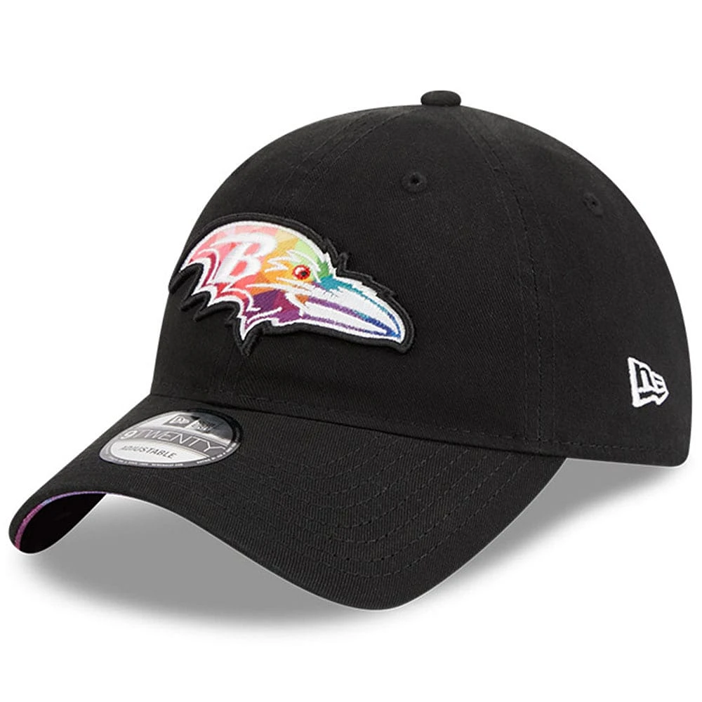 Men's New Era  Black Baltimore Ravens 2023 NFL Crucial Catch 9TWENTY Adjustable Hat