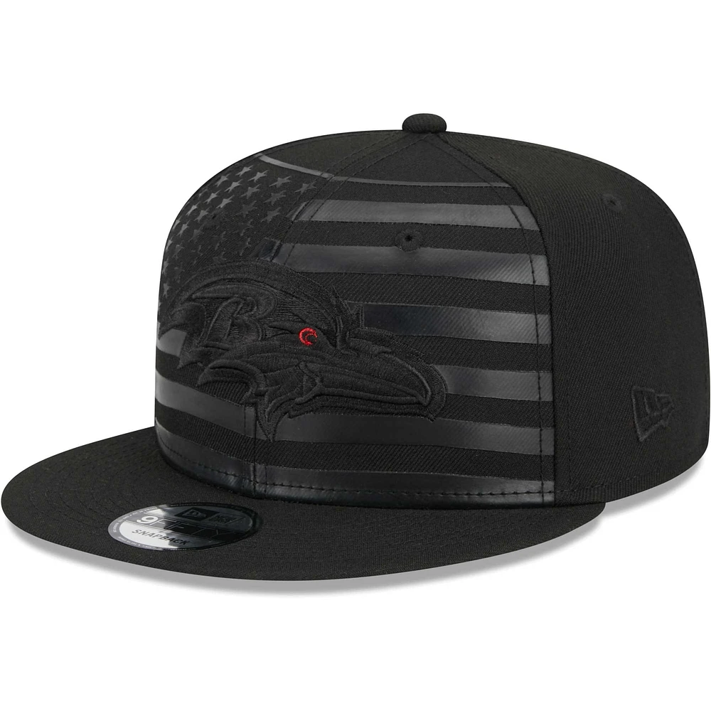 Men's New Era Black Baltimore Ravens Independent 9FIFTY Snapback Hat