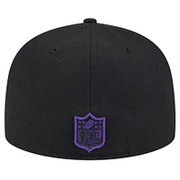 Men's New Era Black Baltimore Ravens  Main Patch 59FIFTY Fitted Hat