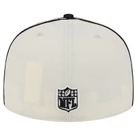 Men's New Era Cream Baltimore Ravens Soutache 59FIFTY Fitted Hat