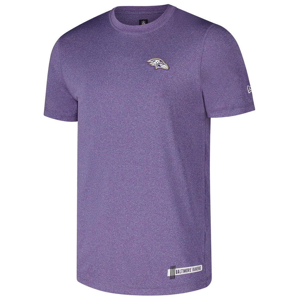 Men's New Era Heather Purple Baltimore Ravens 2024 NFL Training Camp T-Shirt
