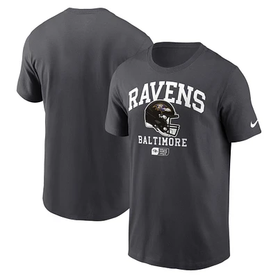 T-shirt Nike Anthracite Baltimore Ravens Essential Helmet pour homme