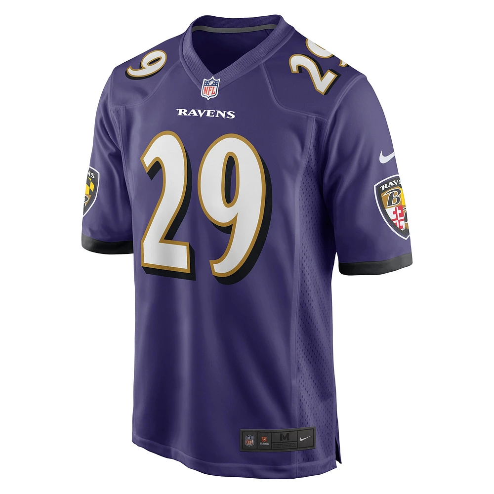 Men's Nike Ar'Darius Washington Purple Baltimore Ravens Player Game Jersey