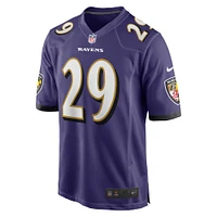 Men's Nike Ar'Darius Washington Purple Baltimore Ravens Player Game Jersey