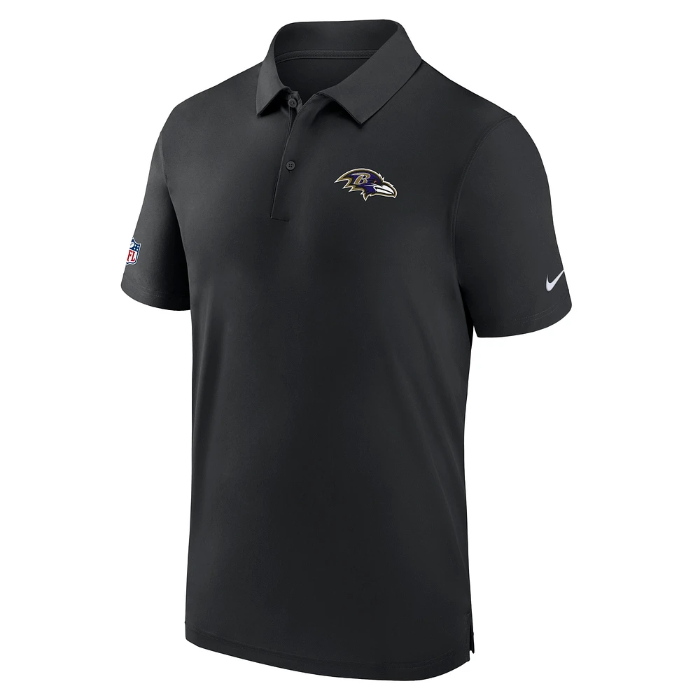 Men's Nike Black Baltimore Ravens Sideline Coaches Performance Polo