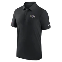 Men's Nike Black Baltimore Ravens Sideline Coaches Performance Polo