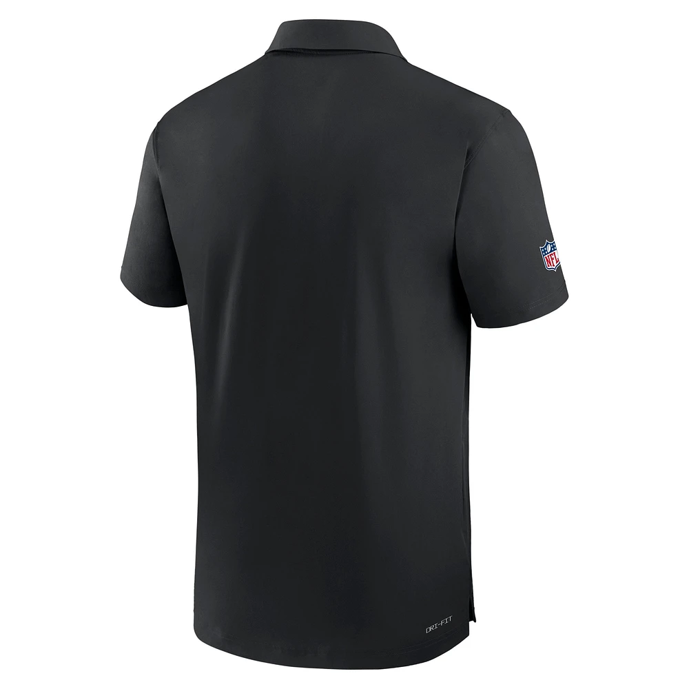 Men's Nike Black Baltimore Ravens Sideline Coaches Performance Polo