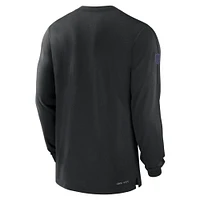 Men's Nike Black Baltimore Ravens Sideline Player Performance Long Sleeve T-Shirt