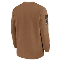 Men's Nike Brown Baltimore Ravens Salute to Service Pullover Sweatshirt