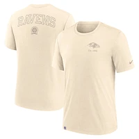 Men's Nike Cream Baltimore Ravens Glory Tri-Blend T-Shirt