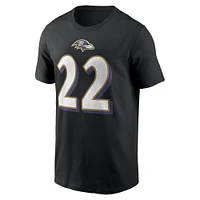 Men's Nike Derrick Henry Baltimore Ravens Player Name & Number T-Shirt