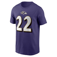 Men's Nike Derrick Henry Baltimore Ravens Player Name & Number T-Shirt