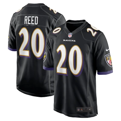 Maillot Nike Ed Reed noir pour homme, joueur retraité des Baltimore Ravens, match alternatif