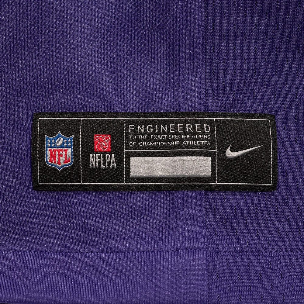 Men's Nike Justice Hill Purple Baltimore Ravens Game Jersey